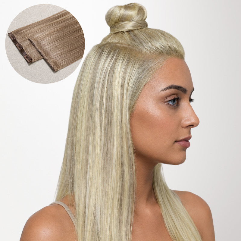 Ash Blonde Highlights (17A/60A) Invisi Edge Seamless Clip-Ins (130g-170g)