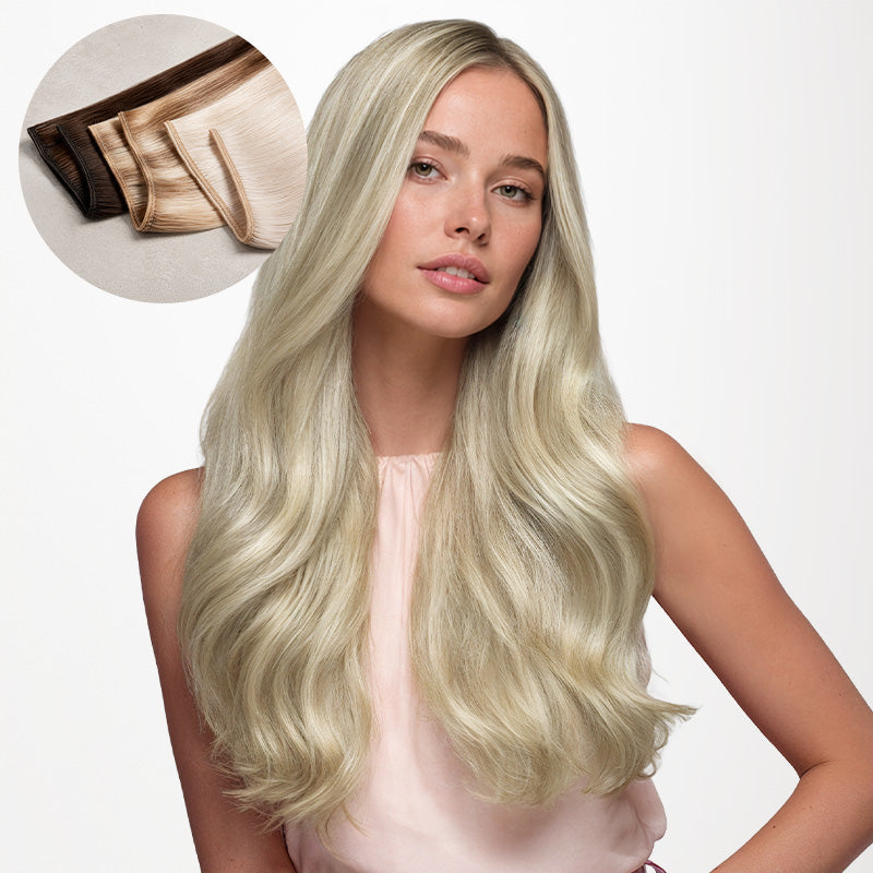 Ash Blonde Highlights (17A/60A) Sew-In Weft Hair Extensions (80g-120g)