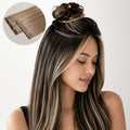Black to Light Blonde Balayage (1B/19/1B) Invisi Edge Seamless Clip-Ins (130g-170g)