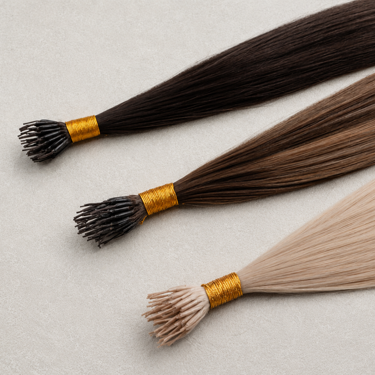 Ash Blonde Highlights (17A/60A) SofGrip Nano Pro Tip Hair Extensions 50-100g
