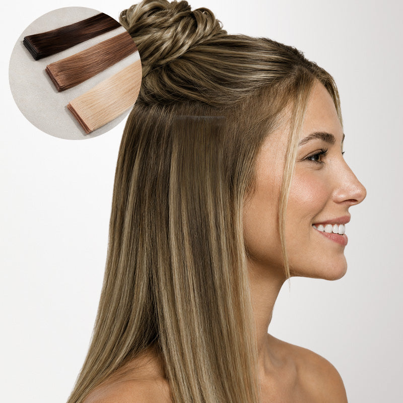 Bleach Blonde Balayage (3/8/613) Invisi Edge Tape-Ins 50g