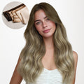Bleach Blonde Balayage (3/8/613) Thick Sew-In Weft Hair Extensions (120g-160g)