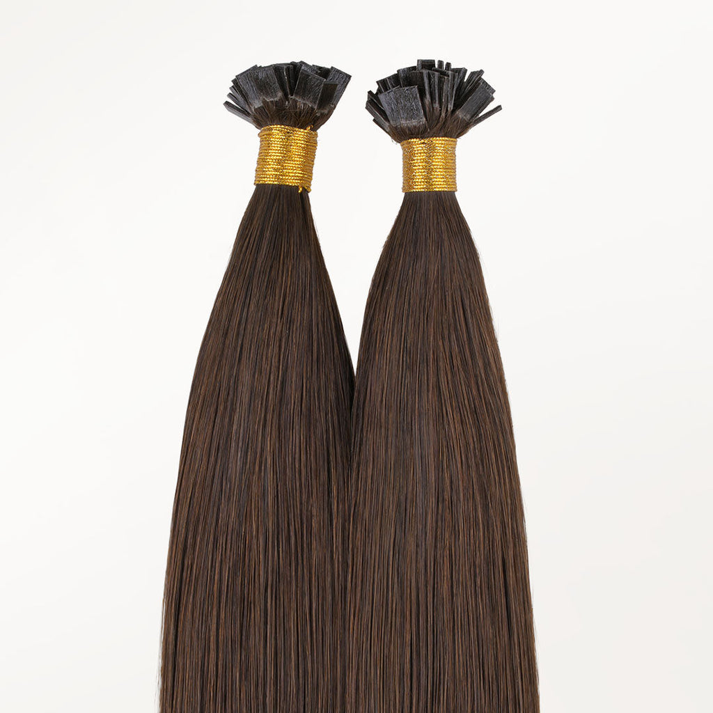 Chocolate Brown (4A) Flat Tip Hair Extensions 50-60g