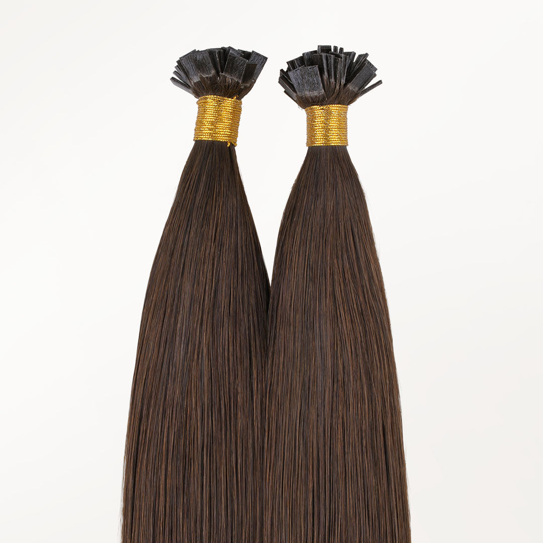 Chocolate Brown (4A) Flat Tip Hair Extensions 50-60g