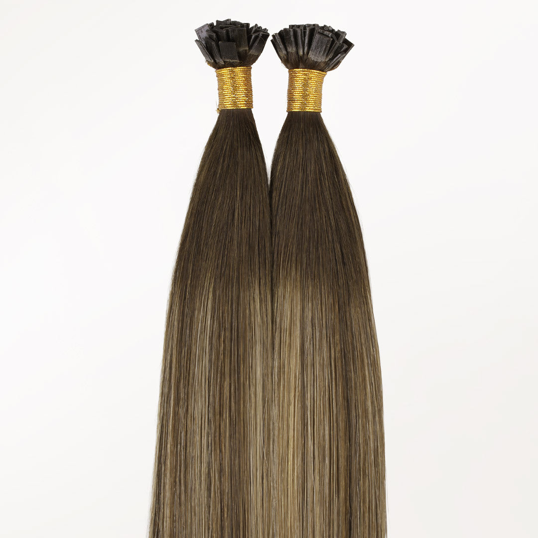 Caramel Blonde Balayage (4/27/4) Flat Tip Hair Extensions 50-60g