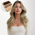 Chocolate Brown to Dirty Blonde (4/18) Tape-Ins 50g [clearance]
