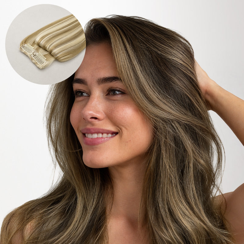 Caramel Blonde Balayage (4/27/4) Scalp Hair Fill-Ins (30g-39g)