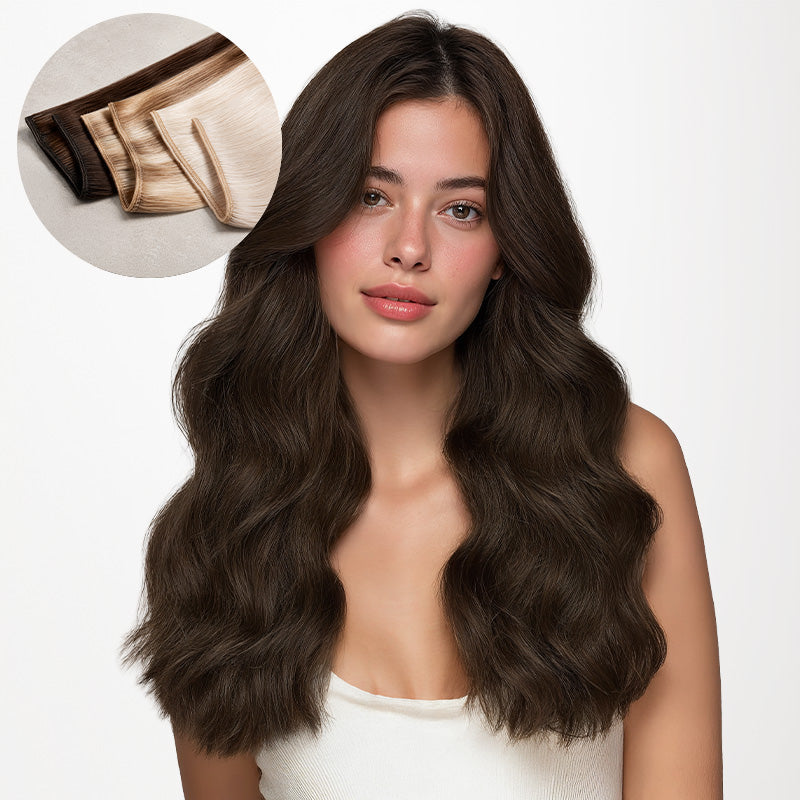 Chocolate Brown (4A) Thick Sew-In Weft Hair Extensions (120g-160g)
