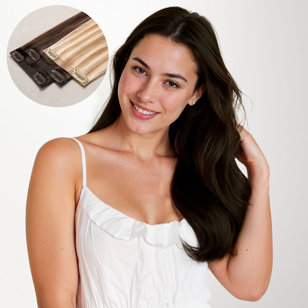Chocolate Brown (4A) Seamless Clip-Ins (130g-160g)