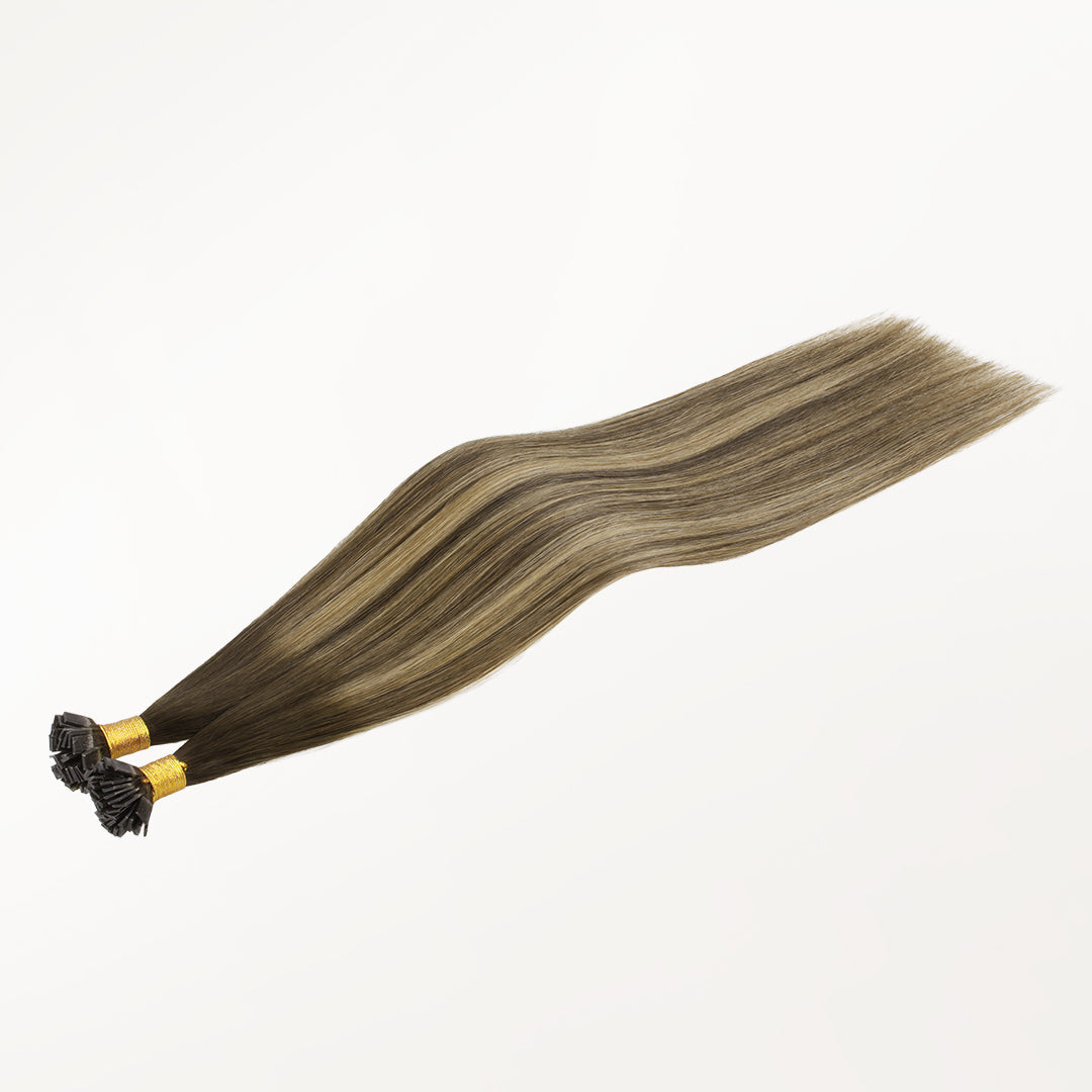 Caramel Blonde Balayage (4/27/4) Flat Tip Hair Extensions 50-60g