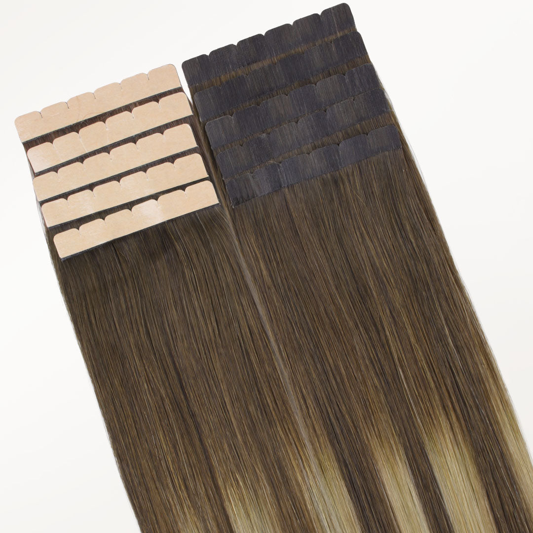 Caramel Blonde Balayage (4/27/4) Wide Tape-Ins 50-100g