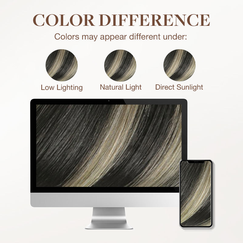 Black to Light Blonde Balayage (1B/19/1B) Classic Clip-Ins (150g-170g)