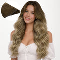 Bleach Blonde Balayage (3/8/613) Genius Flex Weft Hair Extensions (50-60g)