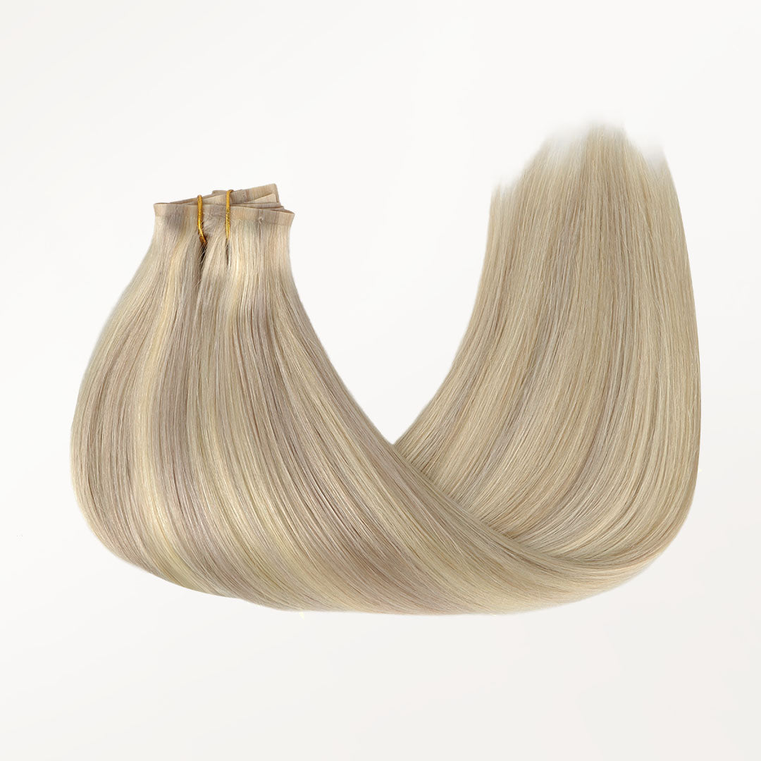 Ash Blonde Highlights (17A/60A) Seamless Clip-Ins (130g-160g)