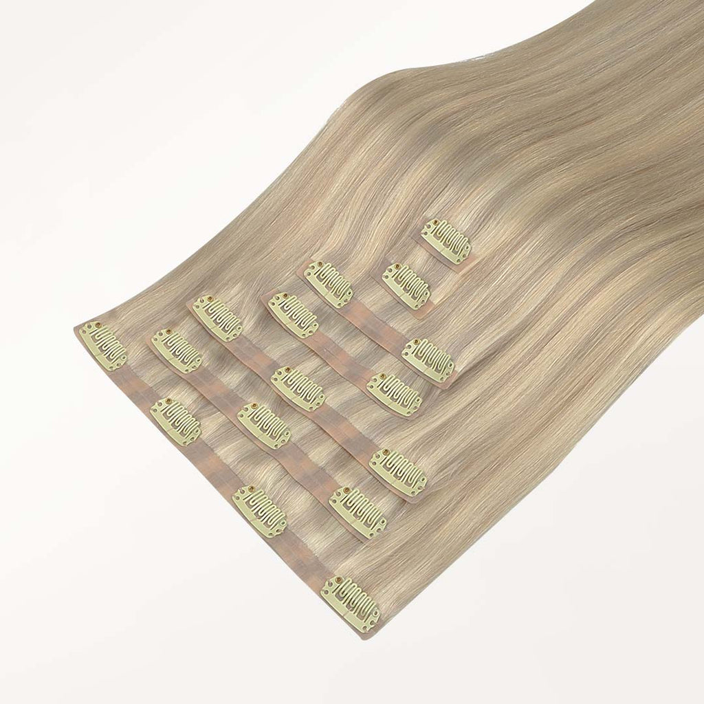 Ash Blonde Highlights (17A/60A) Seamless Clip-Ins (130g-160g)