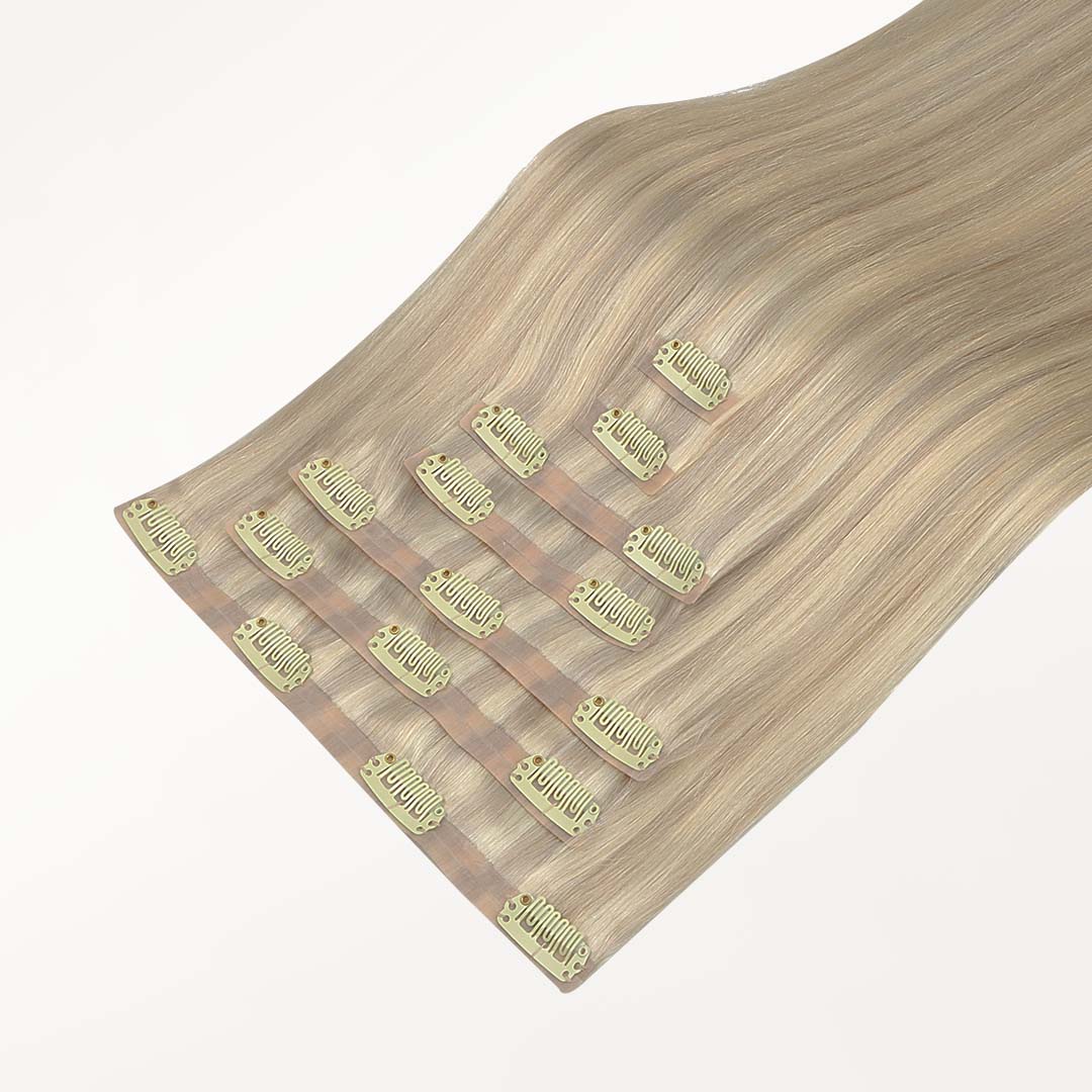 Ash Blonde Highlights (17A/60A) Seamless Clip-Ins (130g-160g)