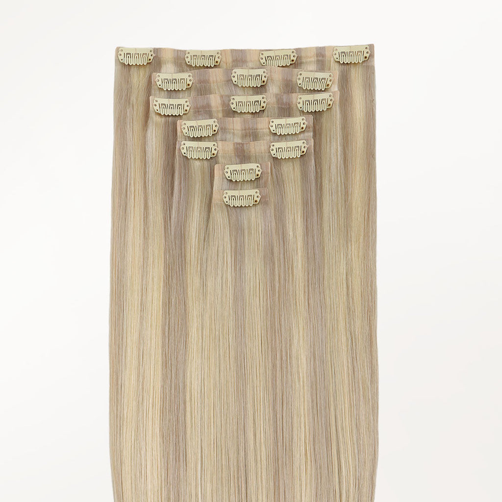 Ash Blonde Highlights (17A/60A) Seamless Clip-Ins (130g-160g)