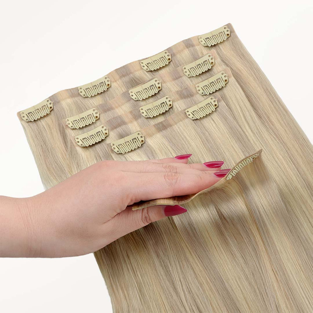 Ash Blonde Highlights (17A/60A) Seamless Clip-Ins (130g-160g)