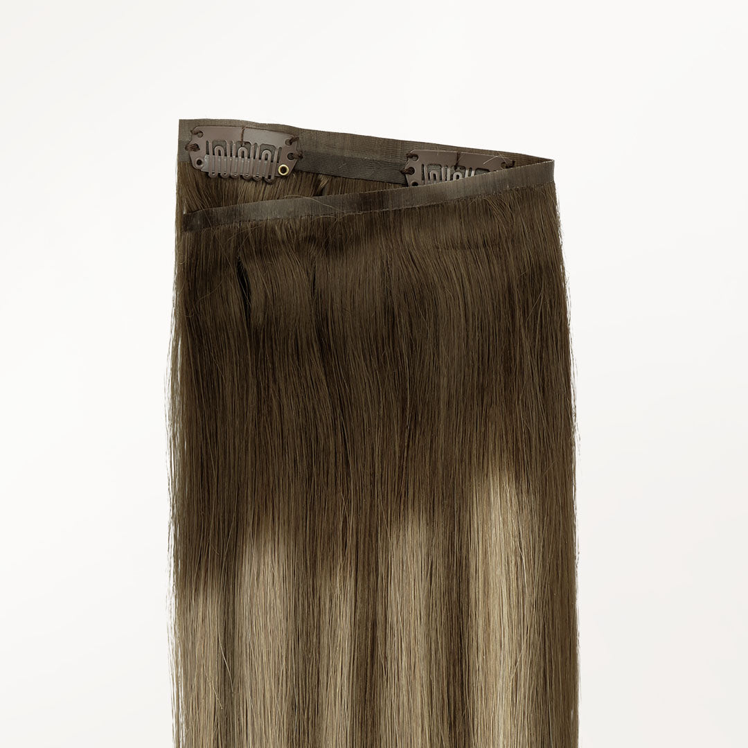 Bleach Blonde Balayage (3/8/613) Seamless Clip-Ins (130g-160g)