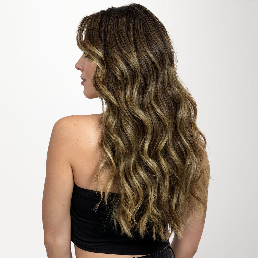 Caramel Blonde Balayage (4/27/4) Seamless Clip-Ins (130g-160g)