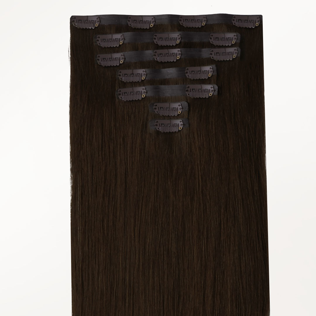 Chocolate Brown (4A) Seamless Clip-Ins (130g-160g)