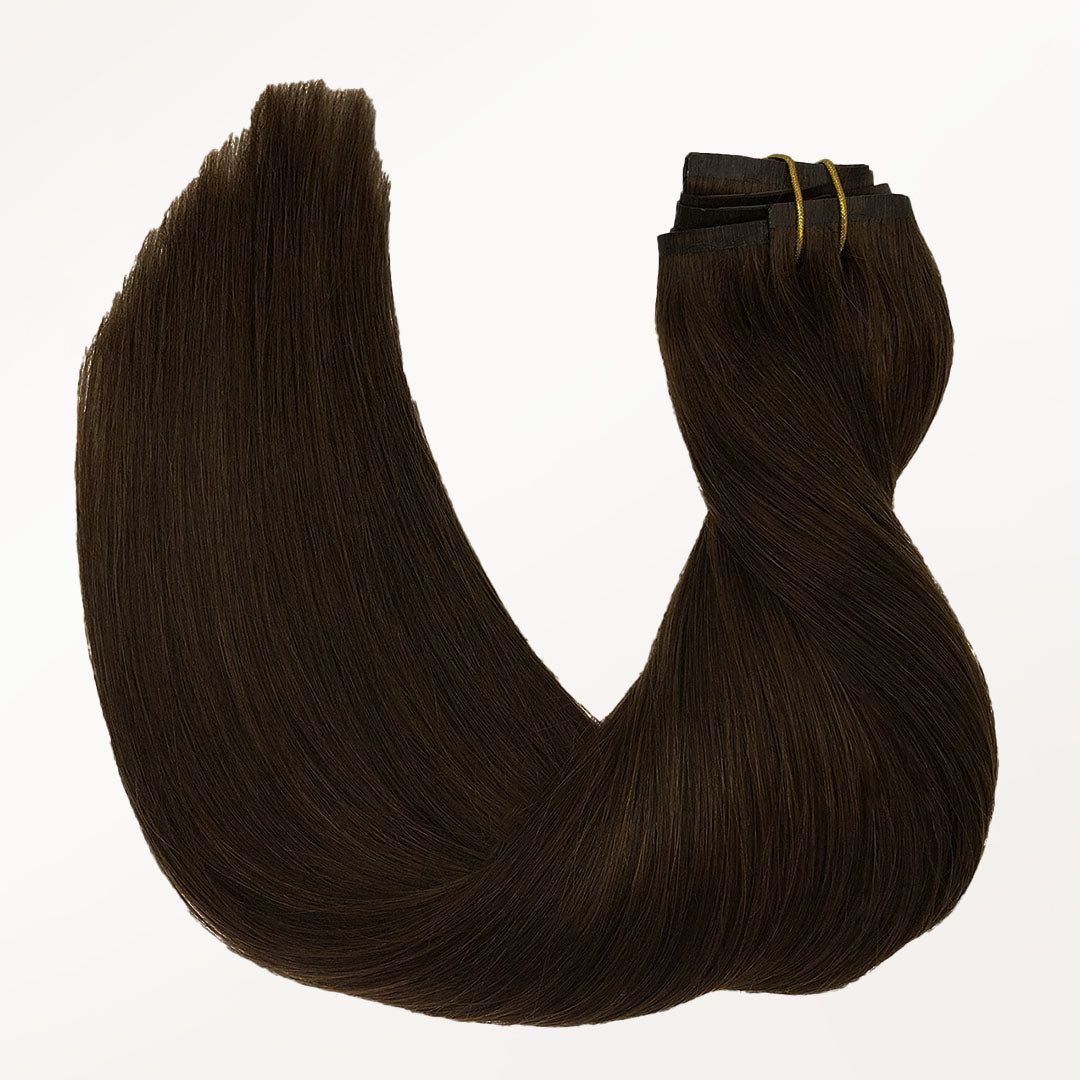 Chocolate Brown (4A) Seamless Clip-Ins (130g-160g)