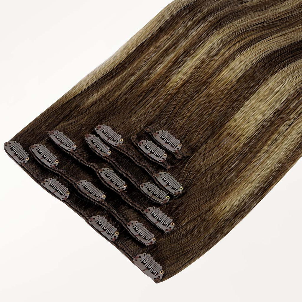 Caramel Blonde Balayage (4/27/4) Classic Clip-Ins (150g-170g)