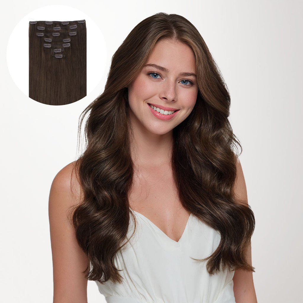 Chocolate Brown (4A) Classic Clip-Ins (150g-170g)