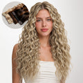 Ash Blonde Highlights (17B/20A) Elf Curly Clip-in Hair Extensions (120-150g)