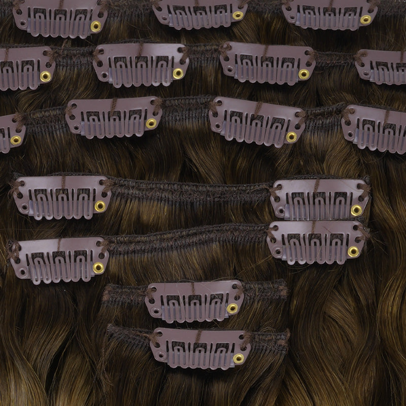 Bleach Blonde Balayage (3/8/18) Elf Curly Clip-in Hair Extensions (120-150g)