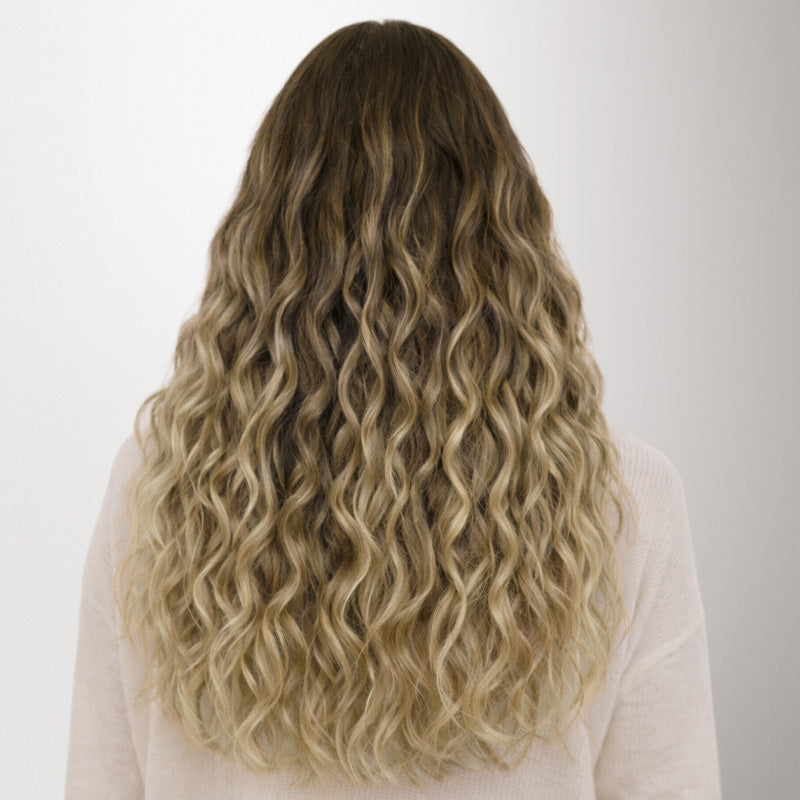 Bleach Blonde Balayage (3/8/18) Elf Curly Clip-in Hair Extensions (120-150g)
