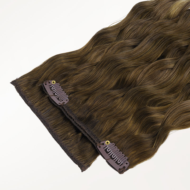 Bleach Blonde Balayage (3/8/18) Elf Curly Clip-in Hair Extensions (120-150g)