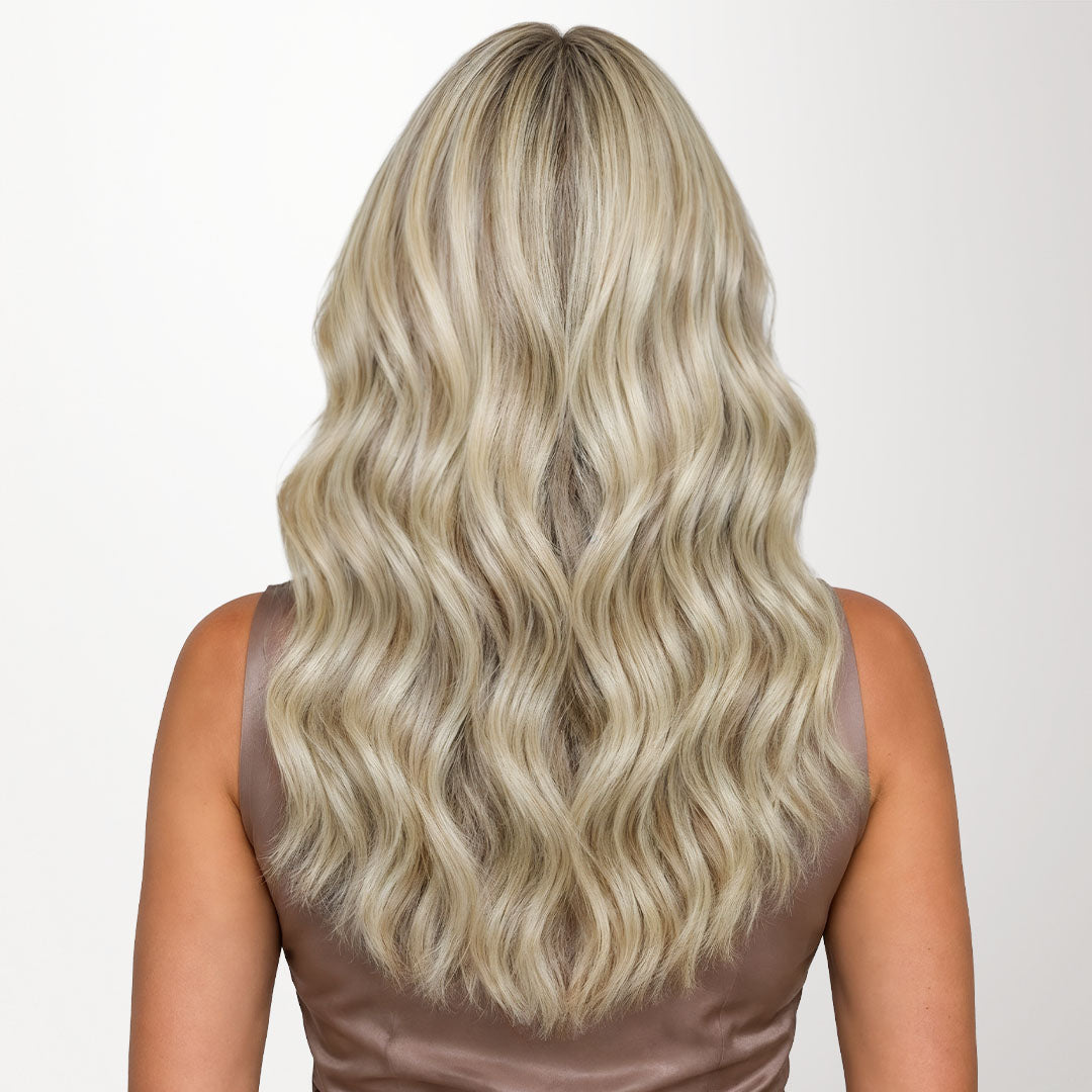 Ash Blonde Highlights (17A/60A) Feather Weft Hair Extension (50g-60g)