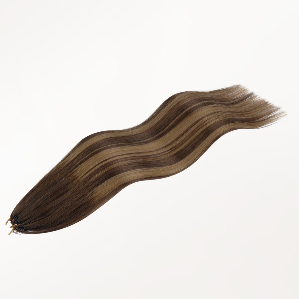 Caramel Blonde Balayage (4/27/4) Feather Weft Hair Extension (50g-60g)