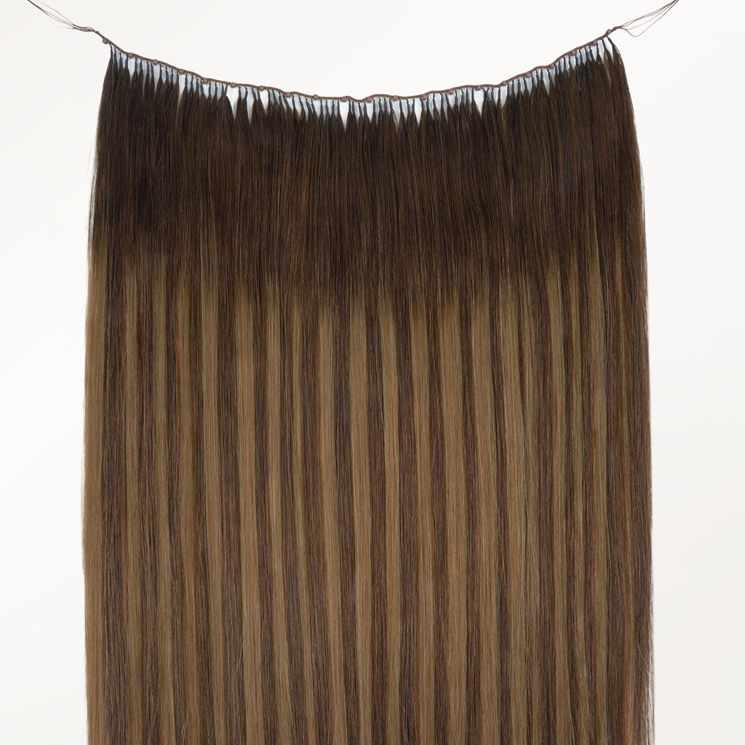 Caramel Blonde Balayage (4/27/4) Feather Weft Hair Extension (50g-60g)