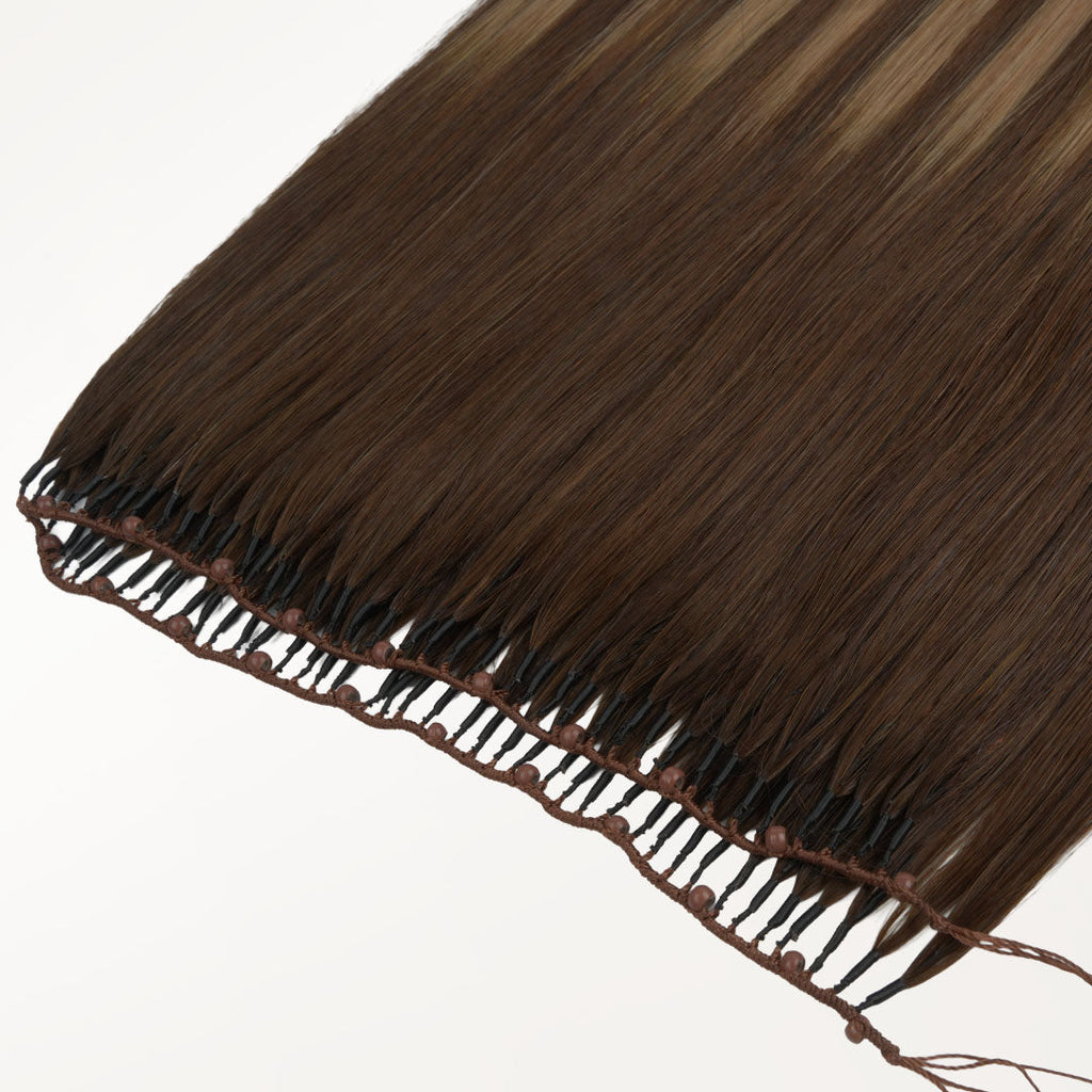 Caramel Blonde Balayage (4/27/4) Feather Weft Hair Extension (50g-60g)