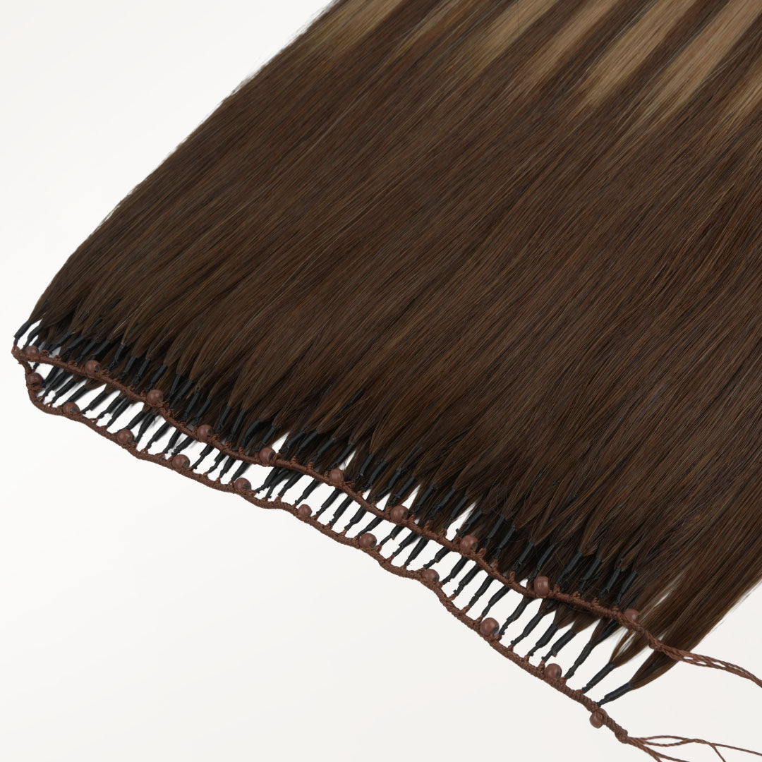 Caramel Blonde Balayage (4/27/4) Feather Weft Hair Extension (50g-60g)