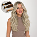 Ash Blonde Highlights (17A/60A) Flat Tip Hair Extensions 50-60g