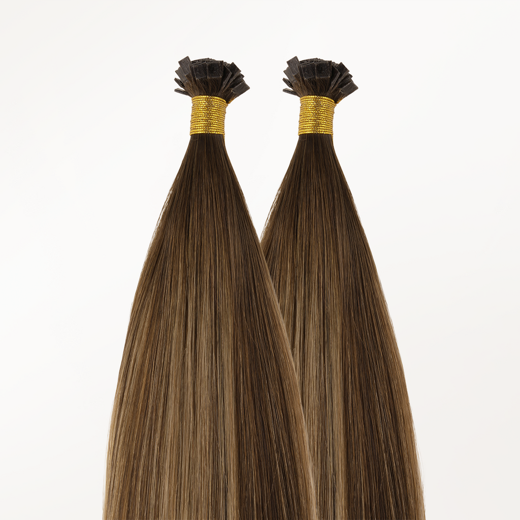 Caramel Blonde Balayage (4/27/4) Flat Tip Hair Extensions 50-60g