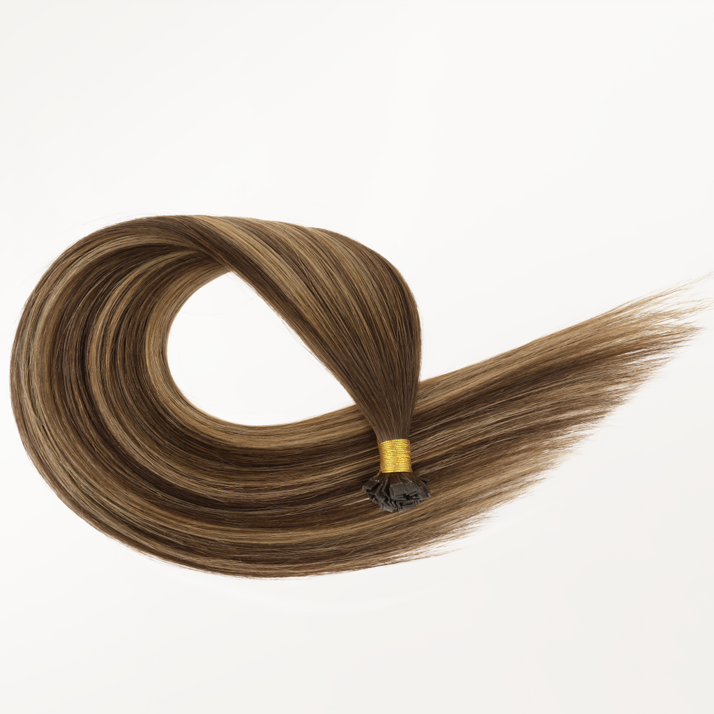 Caramel Blonde Balayage (4/27/4) Flat Tip Hair Extensions 50-60g