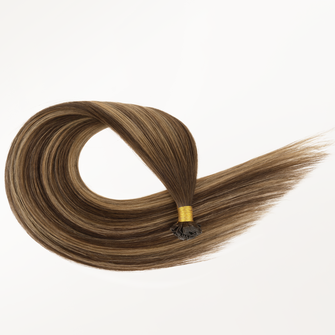 Caramel Blonde Balayage (4/27/4) Flat Tip Hair Extensions 50-60g