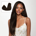 Chocolate Brown (4A) Silky Straight Tape In Hair Extensions 50g