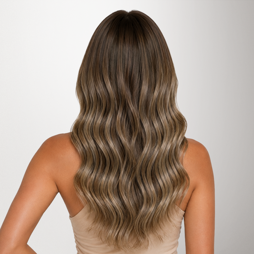 Caramel Blonde Balayage (4/27/4) SofGrip Nano Pro Tip Hair Extensions 50-100g