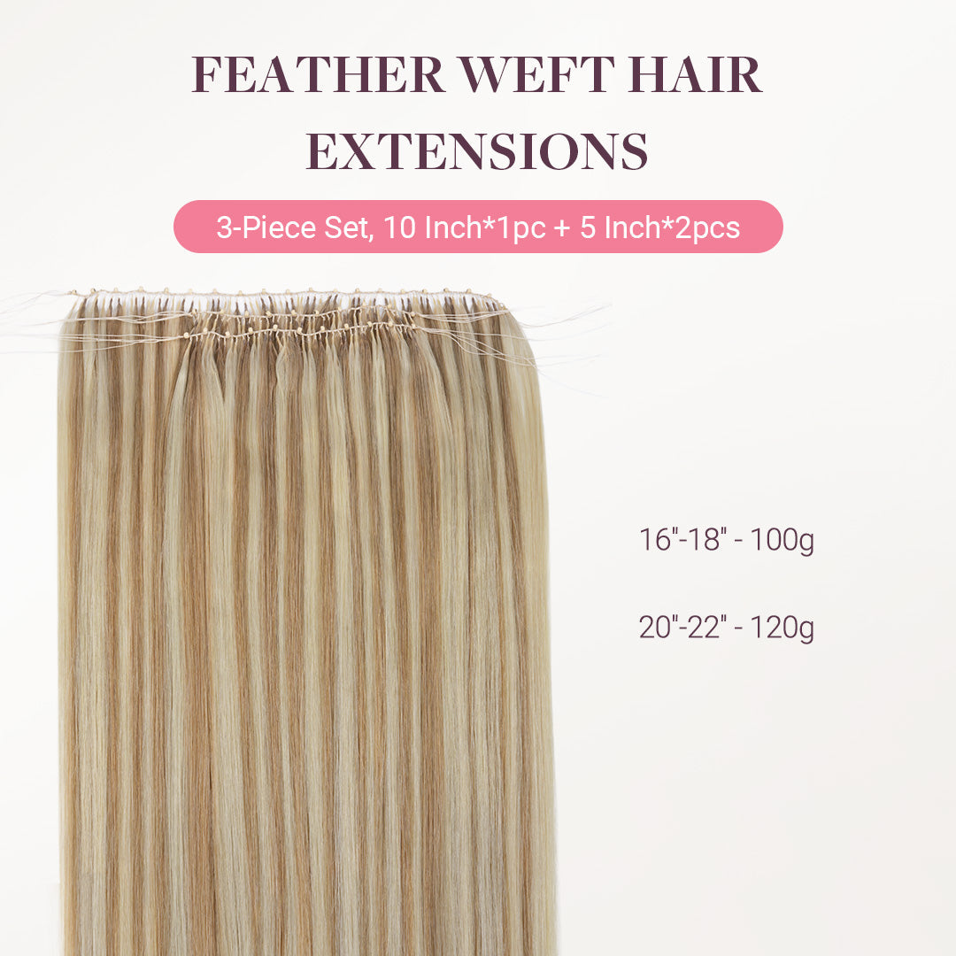 Chocolate Brown (4A) Feather Weft Hair Extension (50g-120g)