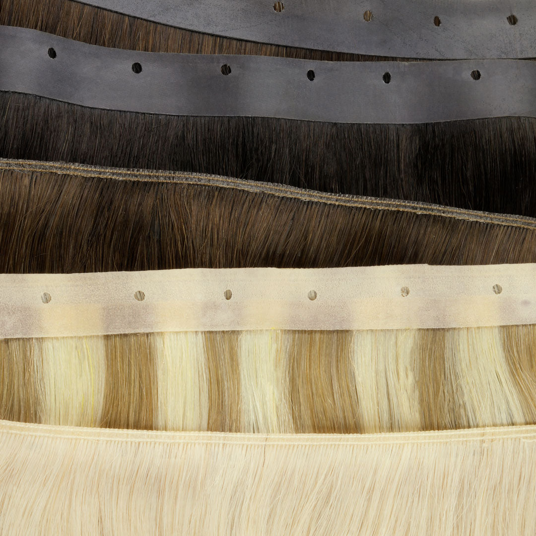 Ash Blonde Highlights (17A/60A) Butterfly Weft Hair Extensions (100g-160g)