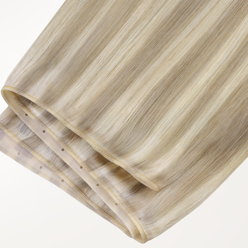 Ash Blonde Highlights (17A/60A) Butterfly Weft Hair Extensions (100g-160g) [Clearance]