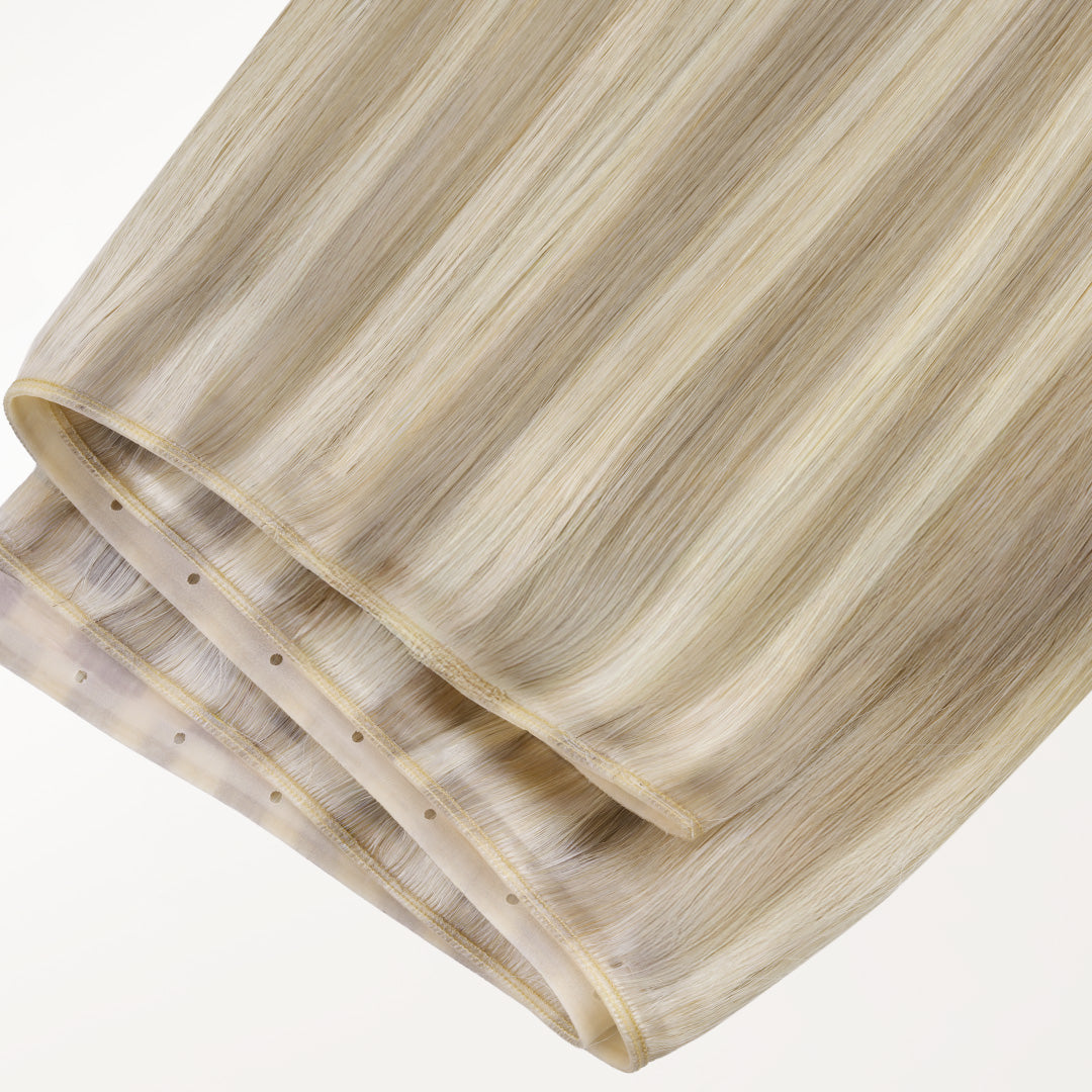 Ash Blonde Highlights (17A/60A) Butterfly Weft Hair Extensions (100g-160g) [Clearance]