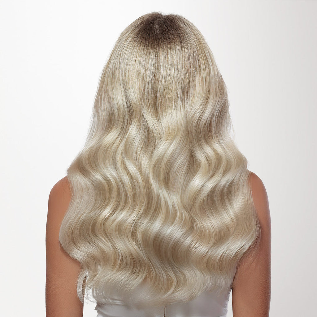 Ash Blonde Highlights (17A/60A) Butterfly Weft Hair Extensions (100g-160g)