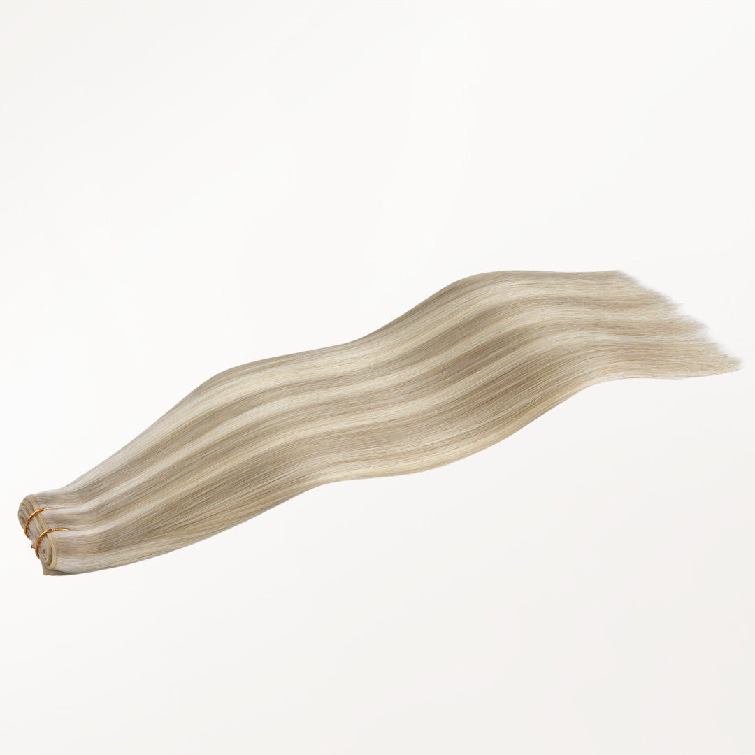 Ash Blonde Highlights (17A/60A) Butterfly Weft Hair Extensions (100g-160g)