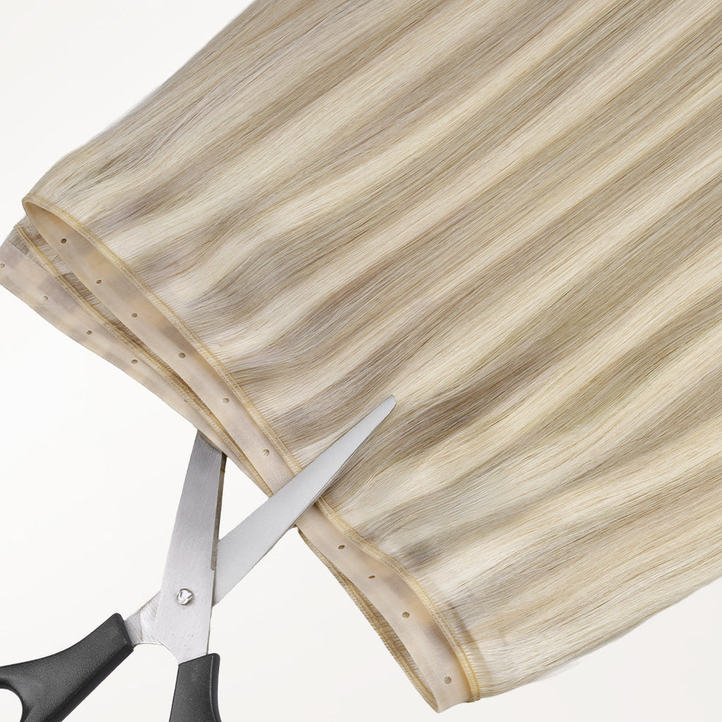 Ash Blonde Highlights (17A/60A) Butterfly Weft Hair Extensions (100g-160g)